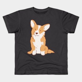 corgi dog illustration Kids T-Shirt